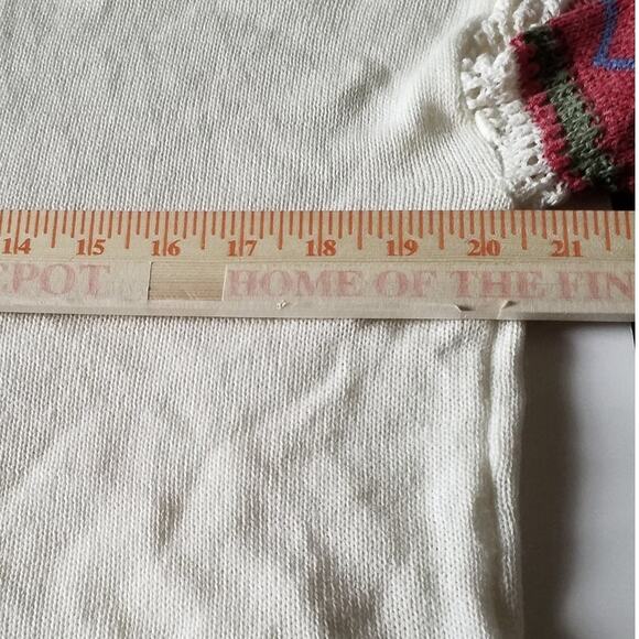 Altar'd State Boho Bell Sleeve Cropped Sweater Sz M - Picture 6 of 7